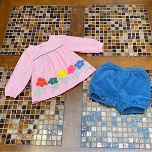 Baby Boden Corduroy Appliqué Flowers Set